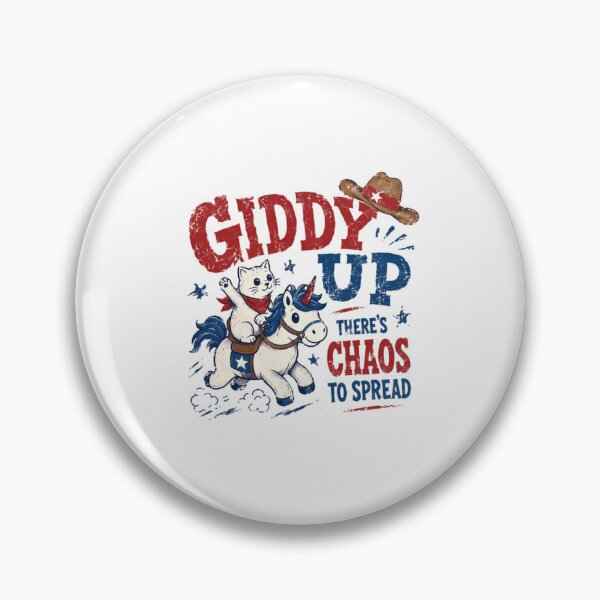 Item preview, Giddy Up There's Chaos To Spread Cat Unicorn Western Cowboy Humor designed and sold by HumansStuck12.