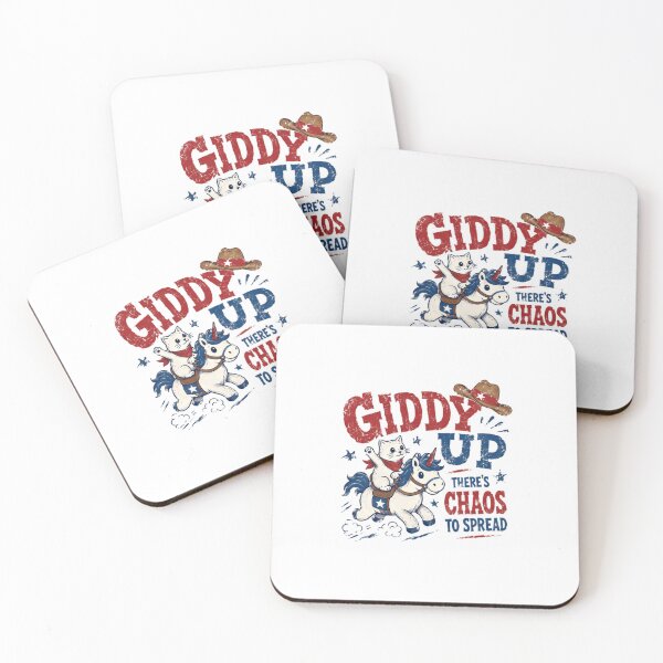 Item preview, Giddy Up There's Chaos To Spread Cat Unicorn Western Cowboy Humor designed and sold by HumansStuck12.