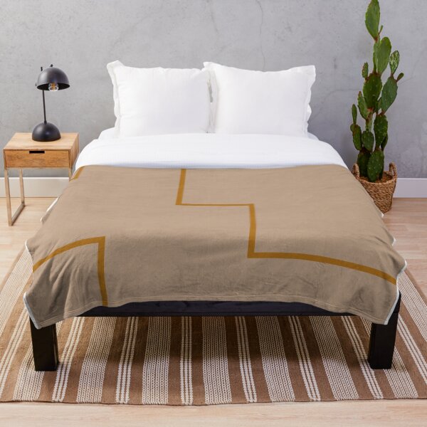 Item preview, Blush Pink and Gold Minimal Line Art Blanket designed and sold by PrintGo26.