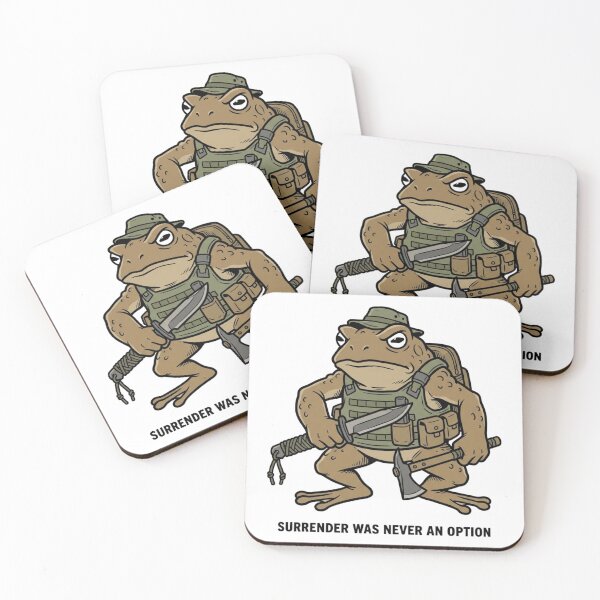 Item preview, Tactical Frog Surrender Was Never An Option Funny Toad Combat Knife Axe Humor designed and sold by raedattia.