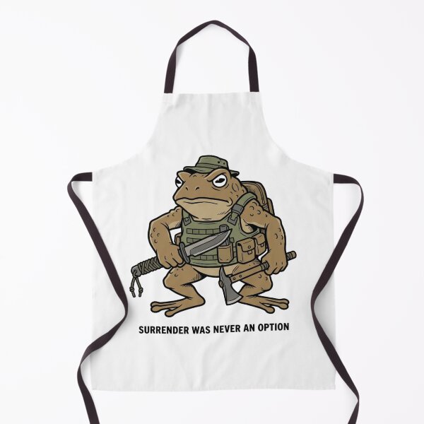 Item preview, Tactical Frog Surrender Was Never An Option Funny Toad Combat Knife Axe Humor designed and sold by raedattia.