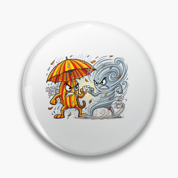 Item preview, Colorful Umbrella Versus Wind Gust Weather Sticker designed and sold by Imaginarium of Chaos falcon88 .