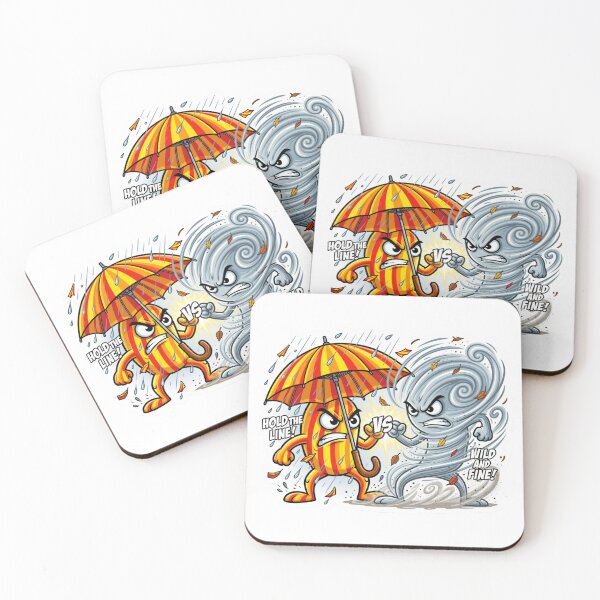 Item preview, Colorful Umbrella Versus Wind Gust Weather Sticker designed and sold by Imaginarium of Chaos falcon88 .