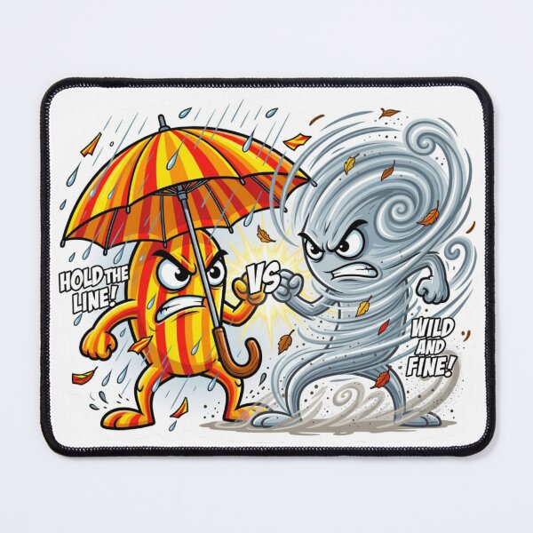 Item preview, Colorful Umbrella Versus Wind Gust Weather Sticker designed and sold by Imaginarium of Chaos falcon88 .