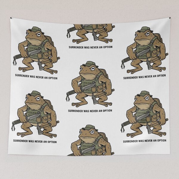 Item preview, Tactical Frog Surrender Was Never An Option Funny Toad Combat Knife Axe Humor designed and sold by raedattia.