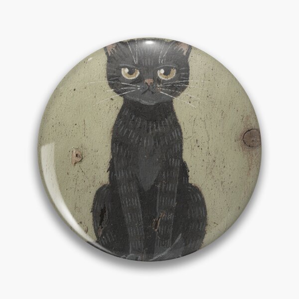 Item preview, Suspicious Black Cat Supervising the New Furniture Folk Art designed and sold by PictorialWhimsy.