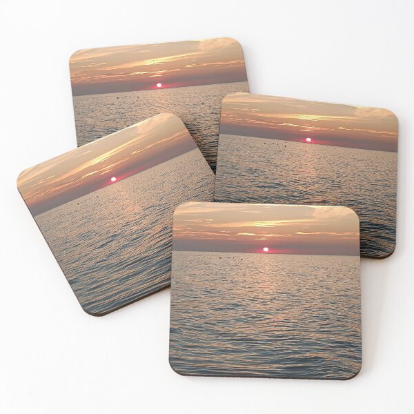 Item preview, Perfect Crimson Sunset over Rippled Mediterranean Sea designed and sold by EpicVistas.
