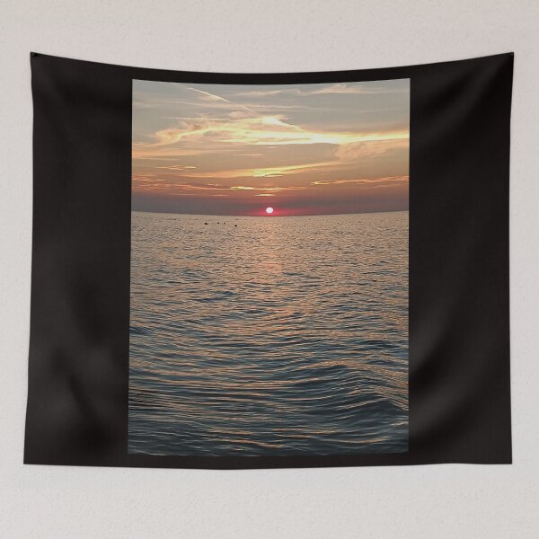 Item preview, Perfect Crimson Sunset over Rippled Mediterranean Sea designed and sold by EpicVistas.