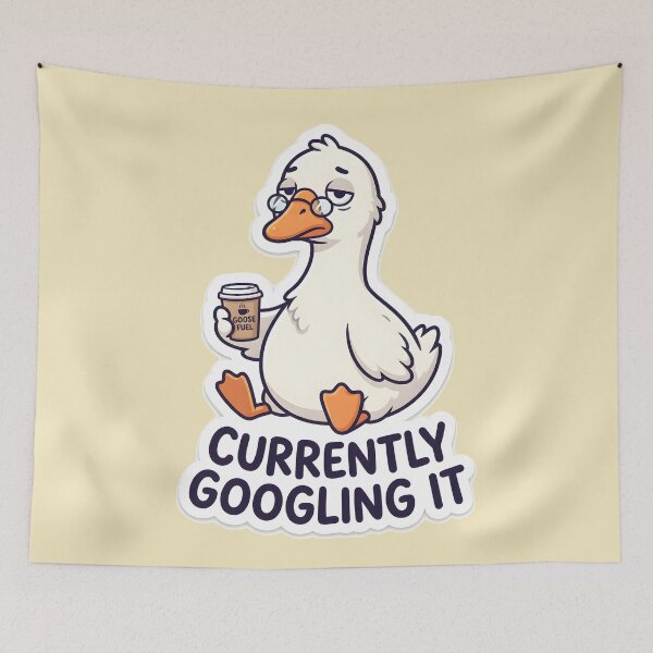 Item preview, Currently Googling It Funny Goose designed and sold by hutofdesigns.