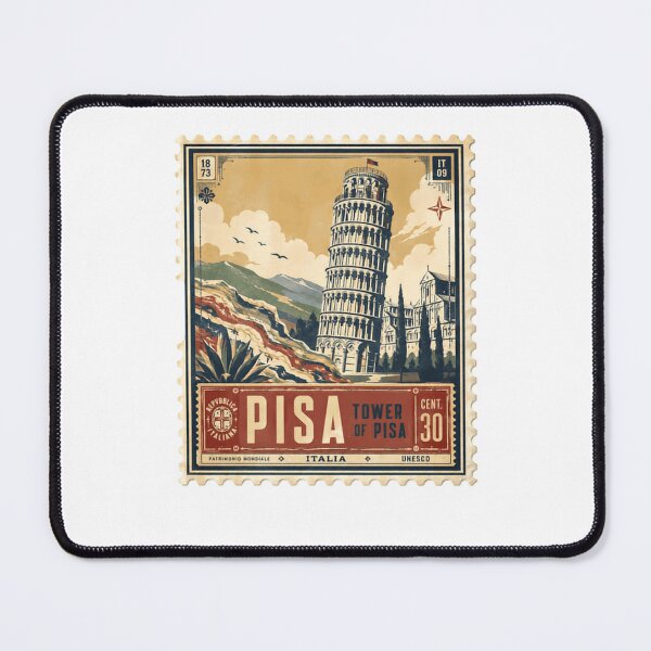 Item preview, Pisa Tower Of Pisa Italy Travel Vintage Stamp Landmark designed and sold by Star3NowForMe.