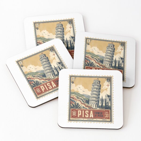 Item preview, Pisa Tower Of Pisa Italy Travel Vintage Stamp Landmark designed and sold by Star3NowForMe.