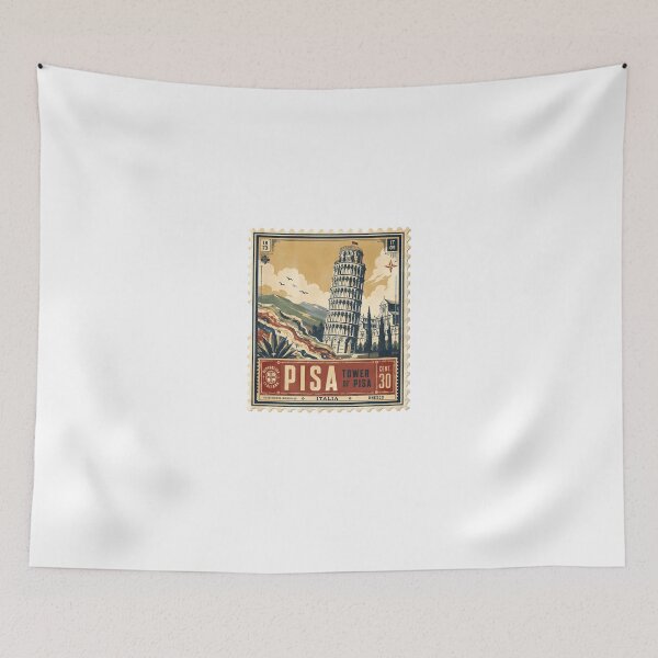 Item preview, Pisa Tower Of Pisa Italy Travel Vintage Stamp Landmark designed and sold by Star3NowForMe.