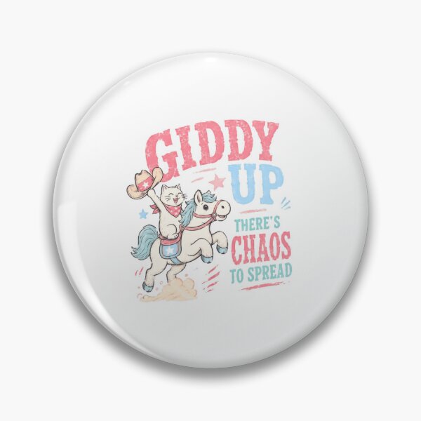 Item preview, Giddy Up There's Chaos To Spread Funny Cat Western Horse Rider designed and sold by HumansStuck12.