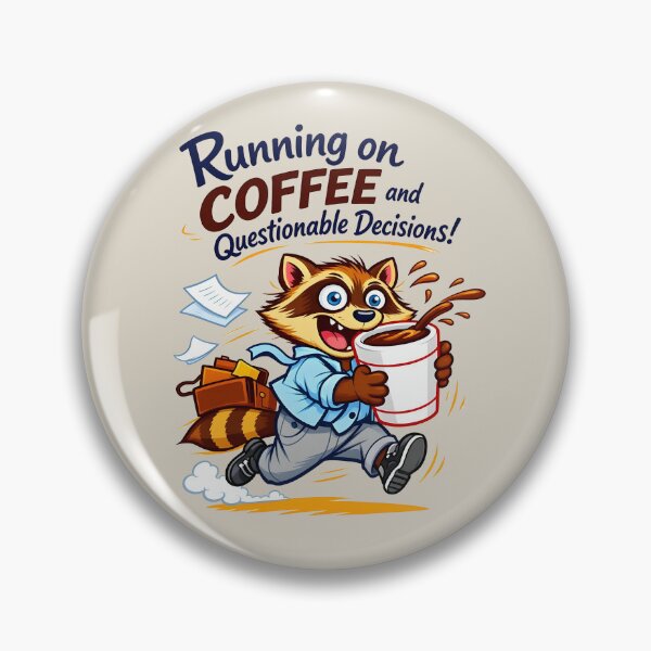 Item preview, Running on Coffee and Questionable Decisions designed and sold by ZanyPaintbrush.