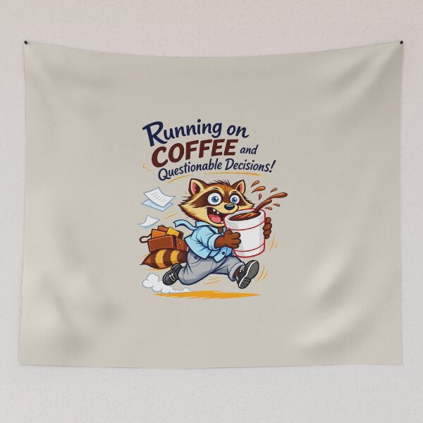 Item preview, Running on Coffee and Questionable Decisions designed and sold by ZanyPaintbrush.