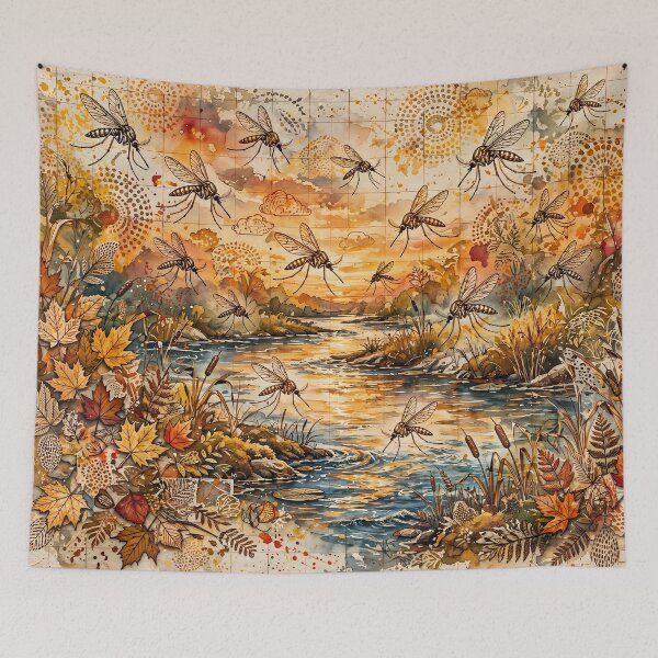 Item preview, Vintage River Sunset with Mosquitos designed and sold by m-y-A-I-A-R-T-.