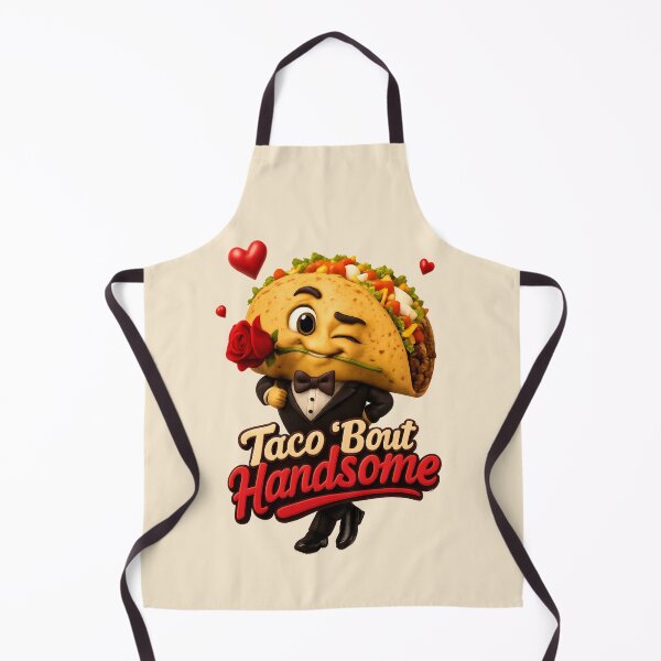 Item preview, Cute "Taco 'Bout Handsome"| Funny Kawaii Taco Valentine Pun designed and sold by Moons Studio.