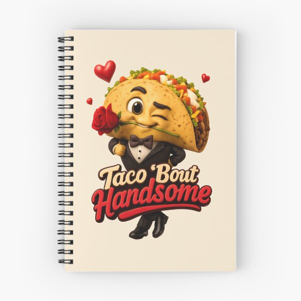 Item preview, Cute "Taco 'Bout Handsome"| Funny Kawaii Taco Valentine Pun designed and sold by Moons Studio.