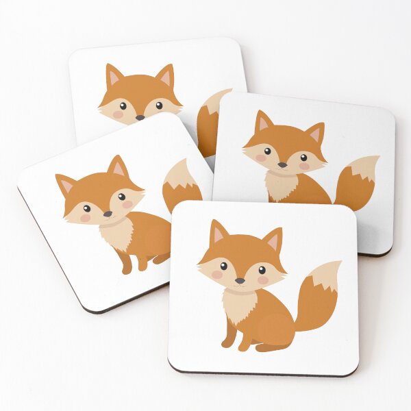 Item preview, Cute Sitting Red Fox Nursery Vector Sticker designed and sold by ElenMart.