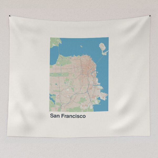 Item preview, San Francisco Minimalistic Map Art designed and sold by MapsNerd.