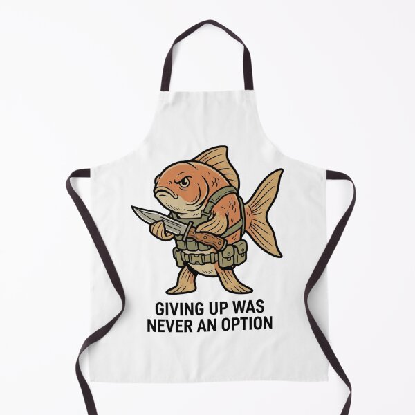 Item preview, Tactical Goldfish Giving Up Was Never An Option Funny Pet Fish Combat Knife Humor designed and sold by raedattia.