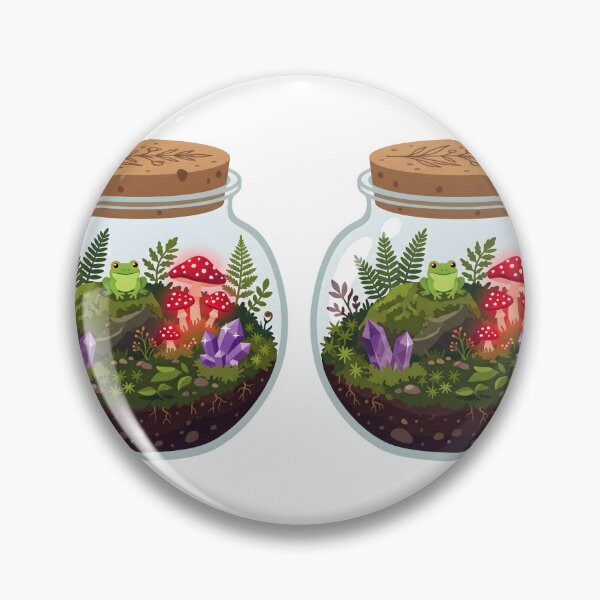 Item preview, Magical Goblincore Frog Mushroom Terrarium designed and sold by DownloSpace.
