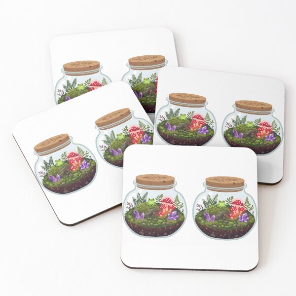 Item preview, Magical Goblincore Frog Mushroom Terrarium designed and sold by DownloSpace.