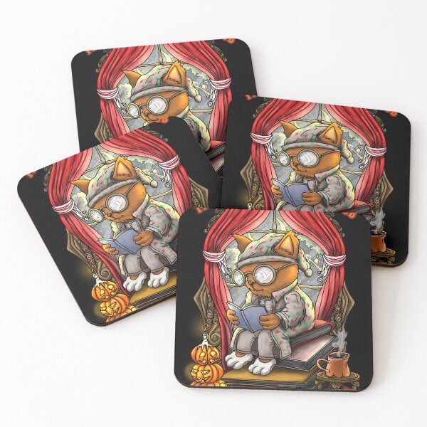 Item preview, Spooky Season Book Club – Cozy Cat Reading designed and sold by Migiteart.