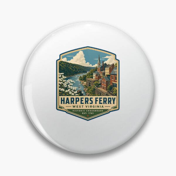 Item preview, Harpers Ferry West Virginia Historic Crossroads Est 1763 Travel Souvenir designed and sold by Star3NowForMe.