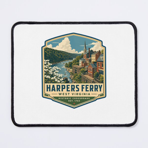 Item preview, Harpers Ferry West Virginia Historic Crossroads Est 1763 Travel Souvenir designed and sold by Star3NowForMe.