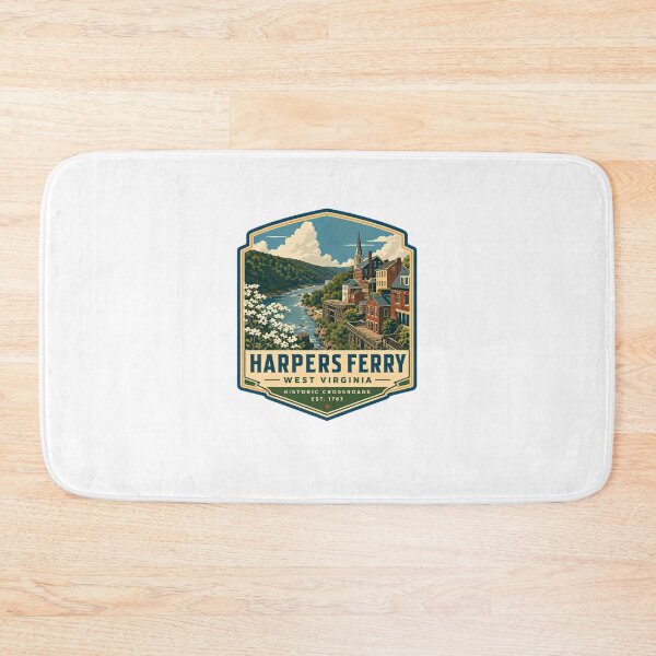 Item preview, Harpers Ferry West Virginia Historic Crossroads Est 1763 Travel Souvenir designed and sold by Star3NowForMe.