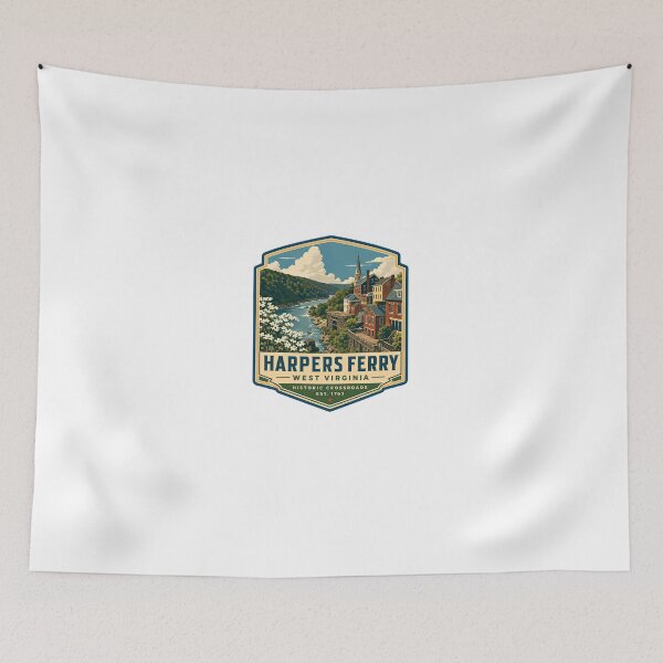 Item preview, Harpers Ferry West Virginia Historic Crossroads Est 1763 Travel Souvenir designed and sold by Star3NowForMe.