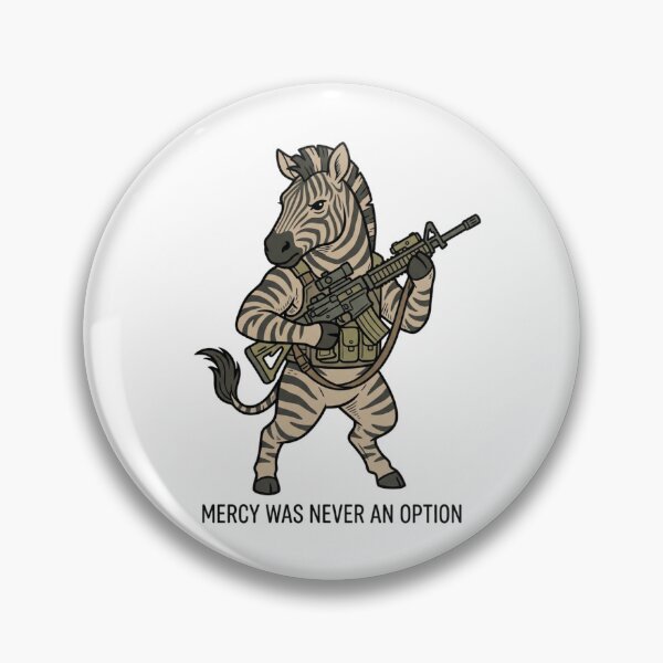 Item preview, Tactical Zebra Mercy Was Never An Option Funny Safari Animal Military Gun Humor designed and sold by raedattia.
