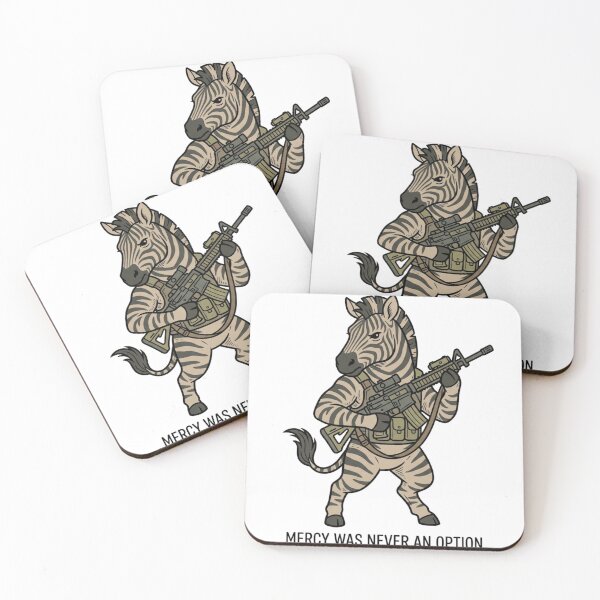 Item preview, Tactical Zebra Mercy Was Never An Option Funny Safari Animal Military Gun Humor designed and sold by raedattia.