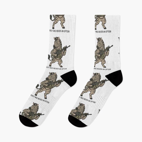 Item preview, Tactical Zebra Mercy Was Never An Option Funny Safari Animal Military Gun Humor designed and sold by raedattia.