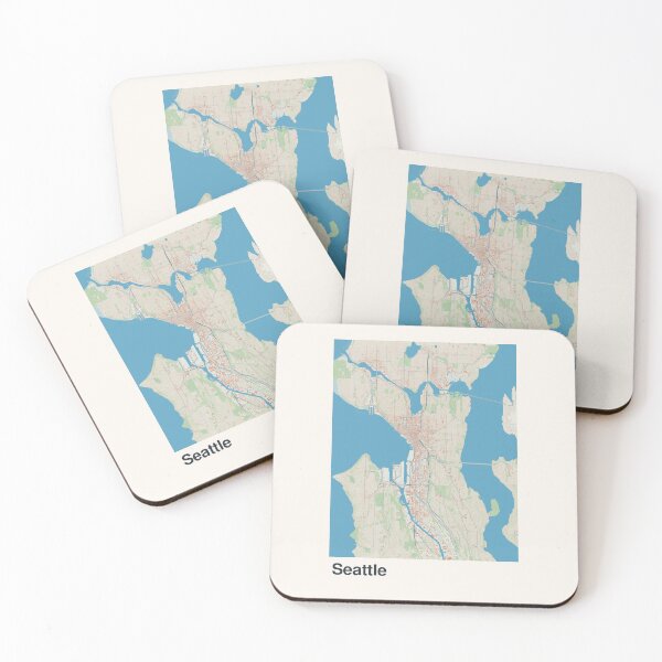 Item preview, Seattle Minimalistic Map Art designed and sold by MapsNerd.