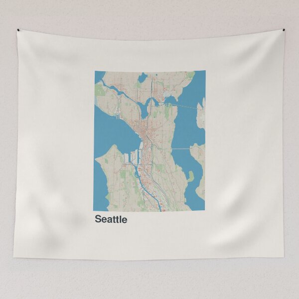 Item preview, Seattle Minimalistic Map Art designed and sold by MapsNerd.