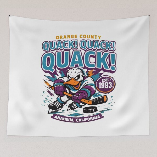 Item preview, Retro Hockey Duck Orange County designed and sold by EddieAlle72271.