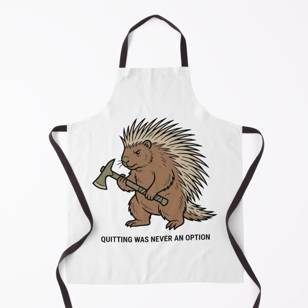 Item preview, Tactical Porcupine Quitting Was Never An Option Funny Hedgehog Tomahawk Axe Humor designed and sold by raedattia.