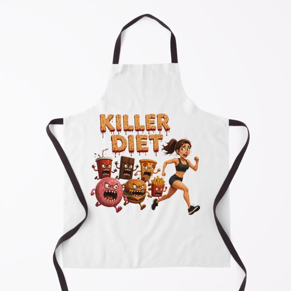 Item preview, Killer Diet Funny Horror Junk Food Chase Gym Shirt - Halloween Fitness Motivation designed and sold by HorrorWorldWeb.