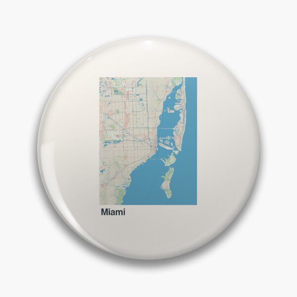 Item preview, Miami Minimalistic Map Art designed and sold by MapsNerd.