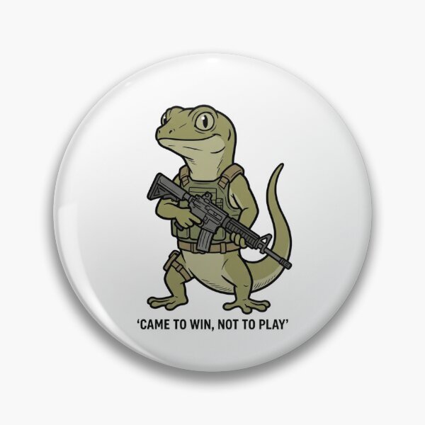 Item preview, Tactical Gecko Came To Win Not To Play Funny Lizard Military Gun Humor designed and sold by raedattia.