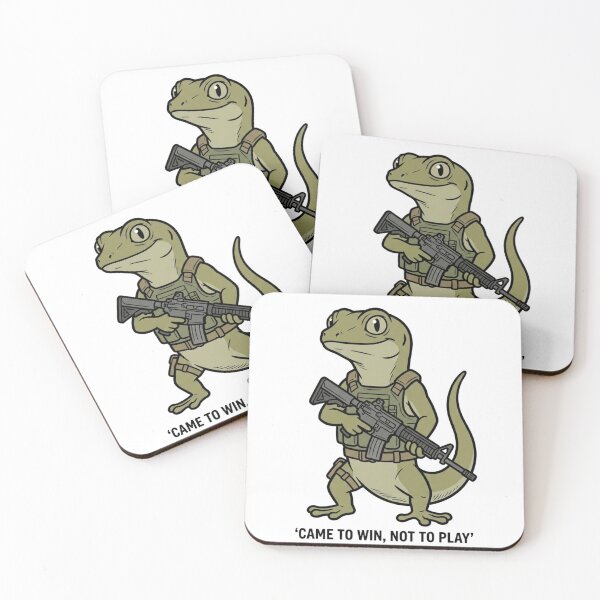 Item preview, Tactical Gecko Came To Win Not To Play Funny Lizard Military Gun Humor designed and sold by raedattia.