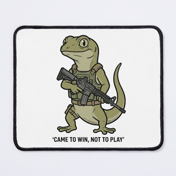 Item preview, Tactical Gecko Came To Win Not To Play Funny Lizard Military Gun Humor designed and sold by raedattia.