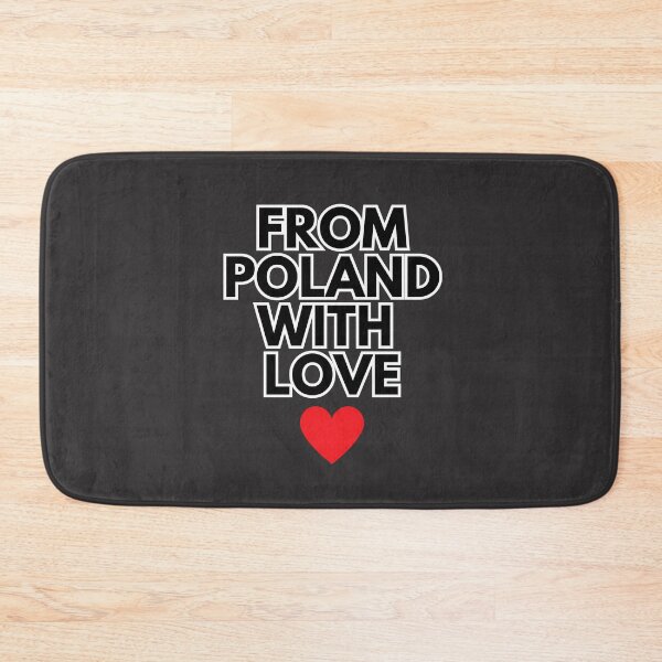 Item preview, From Poland with Love – Black & White Polish Heart Design designed and sold by icreativestudio.