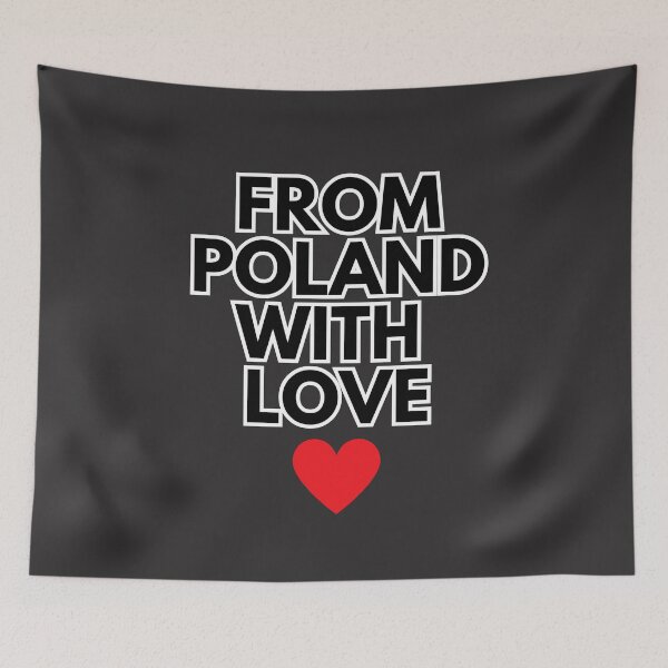 Item preview, From Poland with Love – Black & White Polish Heart Design designed and sold by icreativestudio.