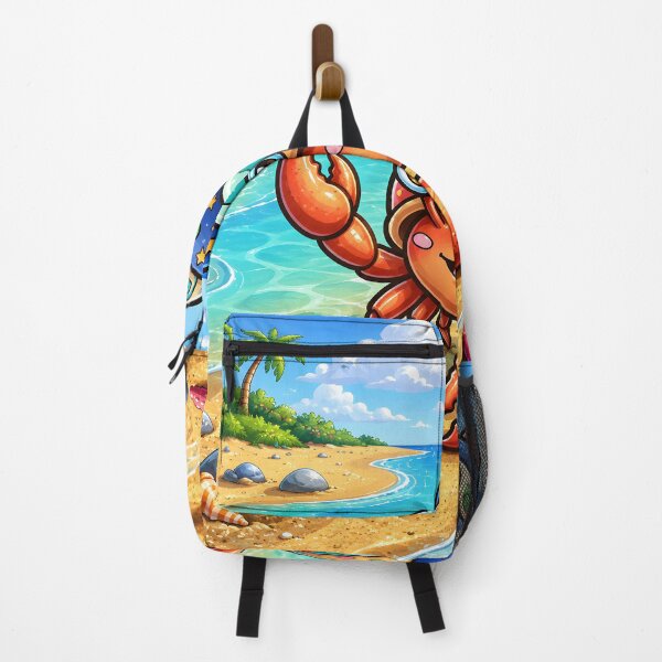 Item preview, The Illustration of Cute and Colorful Lobster at Beautiful Beach designed and sold by Pim-Crystal.