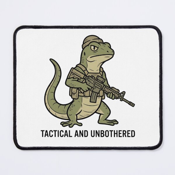 Item preview, Tactical Lizard Tactical And Unbothered Funny Gecko Beanie Military Gun Humor designed and sold by raedattia.
