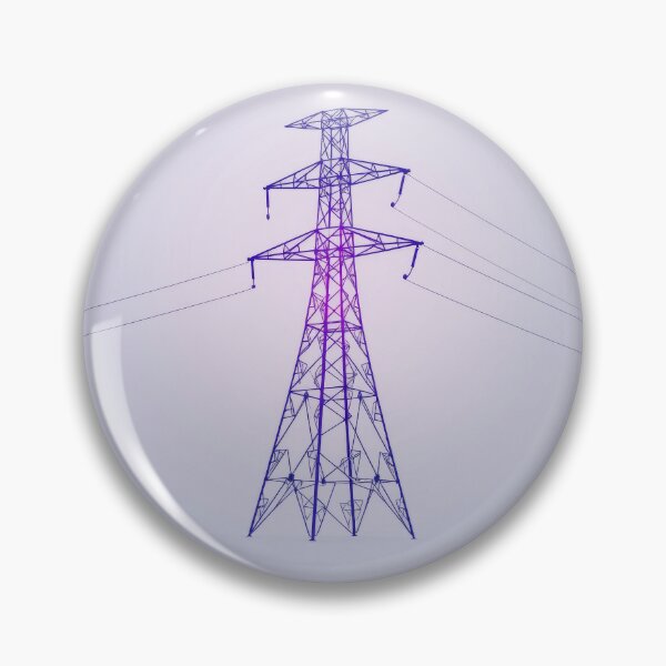 Item preview, Purple Electric Pylon Minimalist Gradient Silhouette designed and sold by Pylon-Bureau.