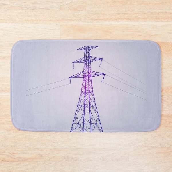 Item preview, Purple Electric Pylon Minimalist Gradient Silhouette designed and sold by Pylon-Bureau.